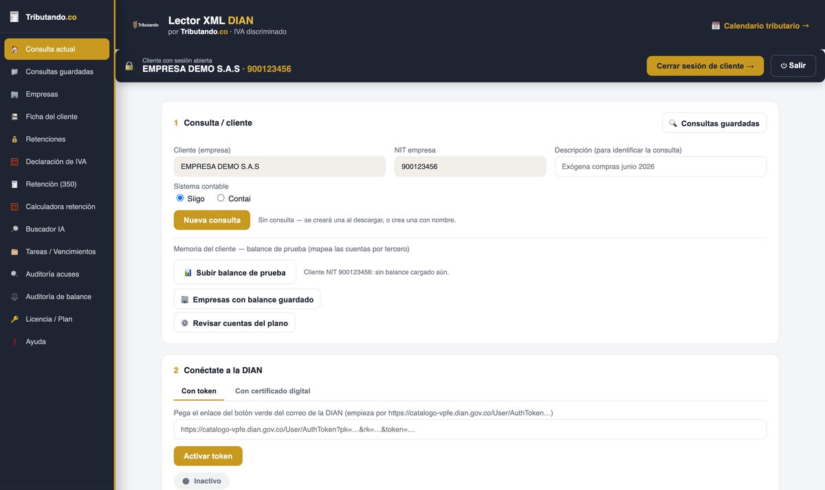 Consulta y conexión a la DIAN