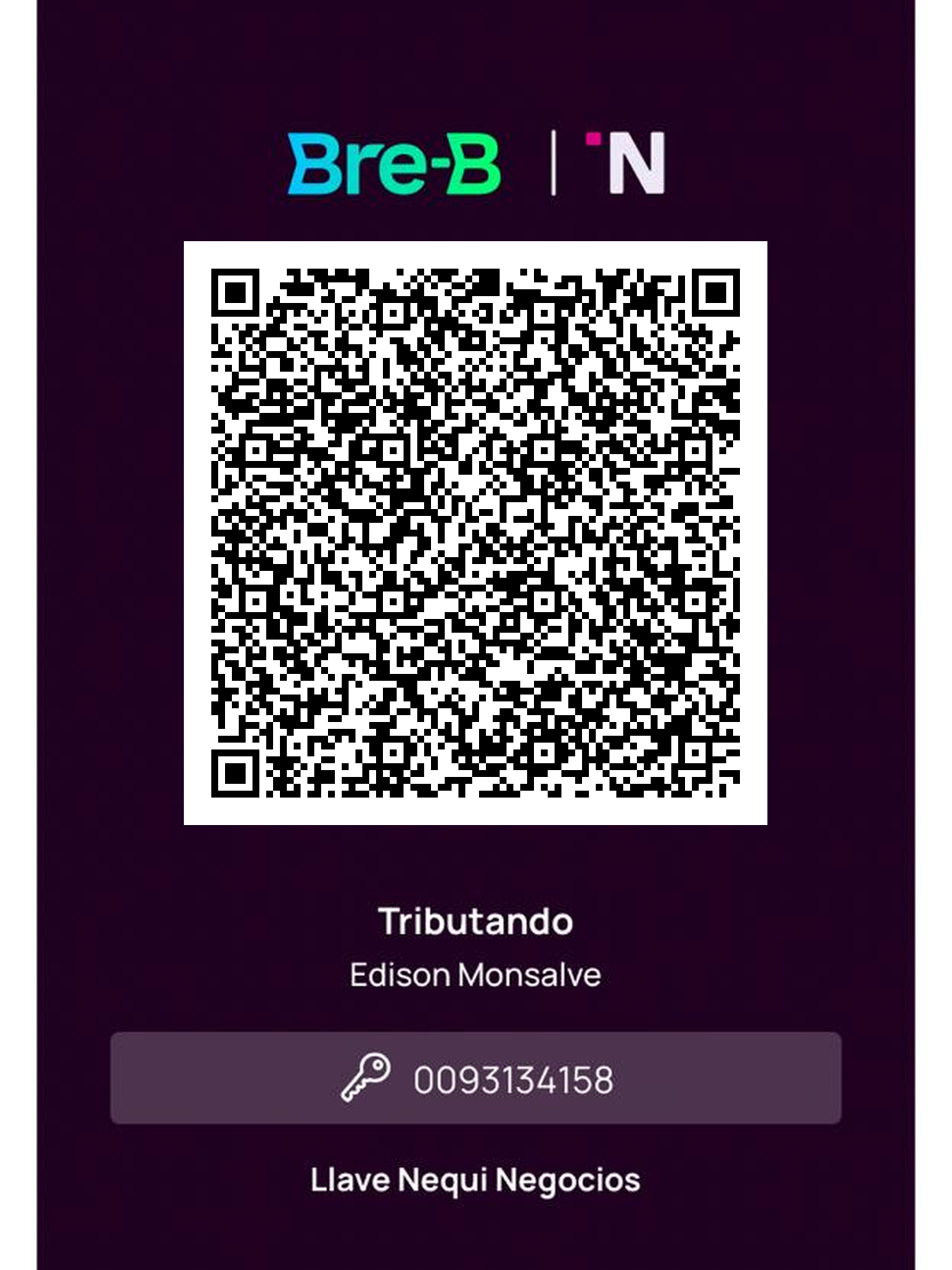 Código QR Bre-B de Tributando
